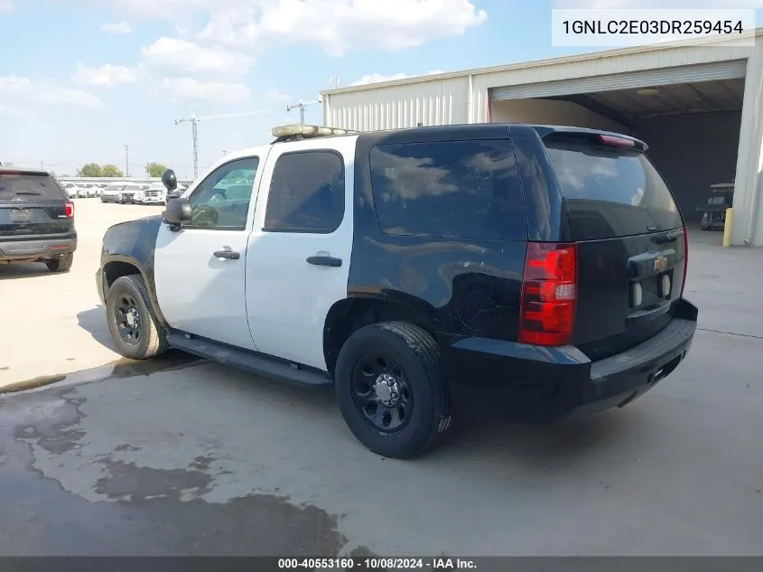 2013 Chevrolet Tahoe Commercial Fleet VIN: 1GNLC2E03DR259454 Lot: 40553160