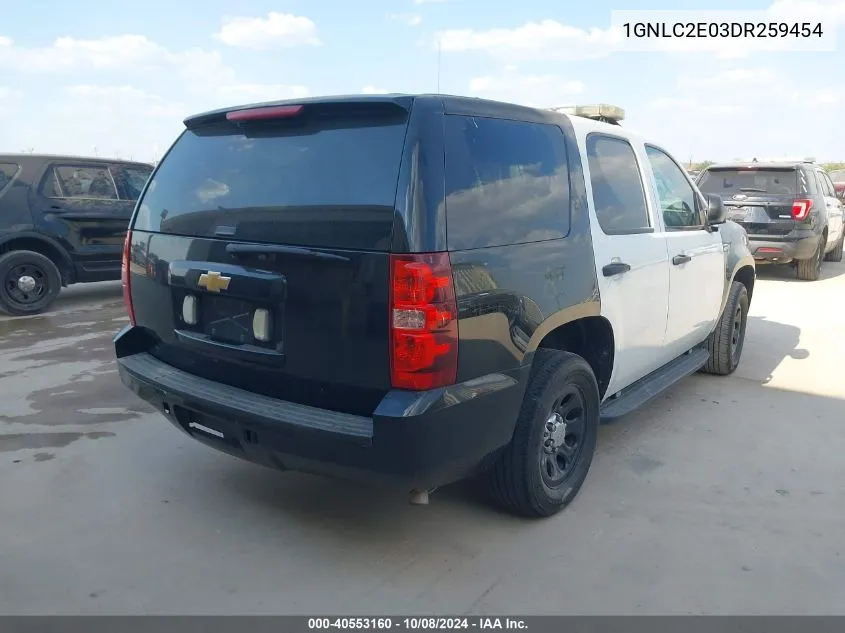 2013 Chevrolet Tahoe Commercial Fleet VIN: 1GNLC2E03DR259454 Lot: 40553160