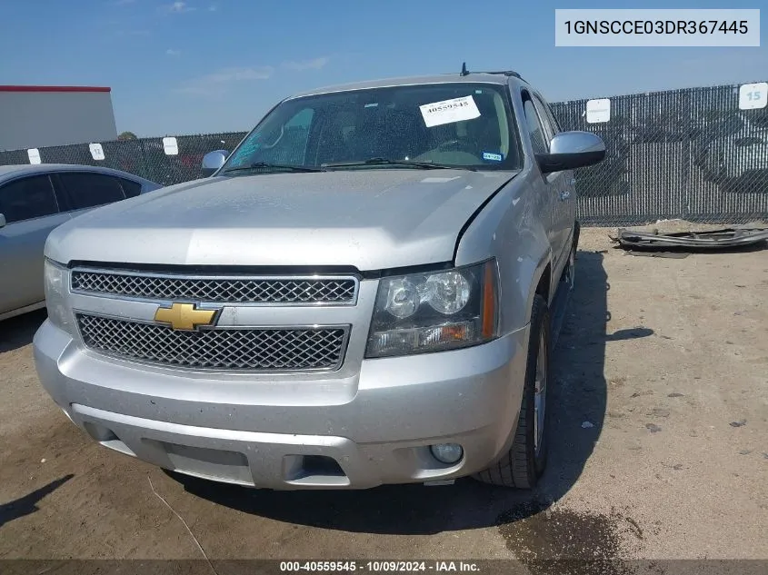 2013 Chevrolet Tahoe C1500 Ltz VIN: 1GNSCCE03DR367445 Lot: 40559545