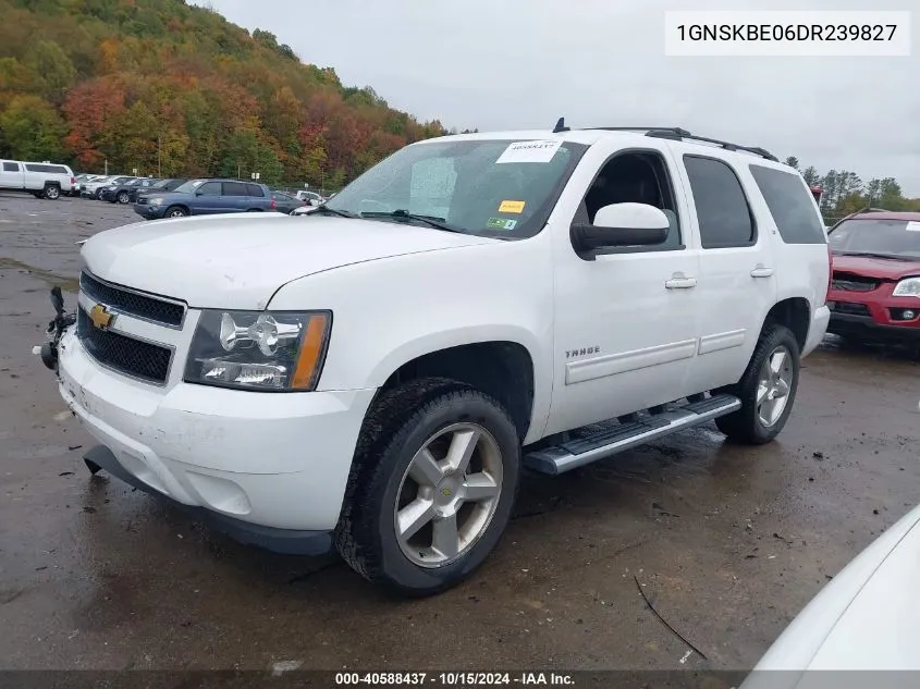 2013 Chevrolet Tahoe Lt VIN: 1GNSKBE06DR239827 Lot: 40588437