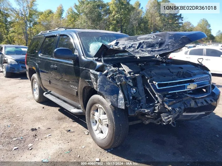 2013 Chevrolet Tahoe Lt VIN: 1GNSKBE02DR361018 Lot: 40607602