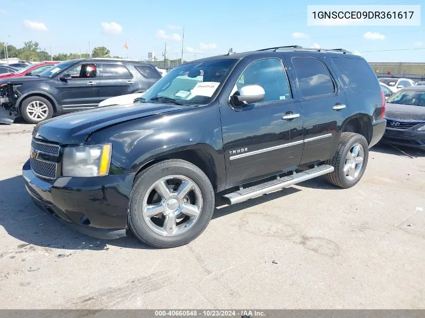 2013 Chevrolet Tahoe Ltz VIN: 1GNSCCE09DR361617 Lot: 40660548