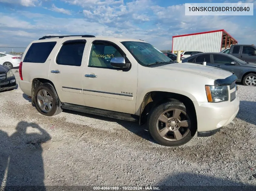 1GNSKCE08DR100840 2013 Chevrolet Tahoe Ltz