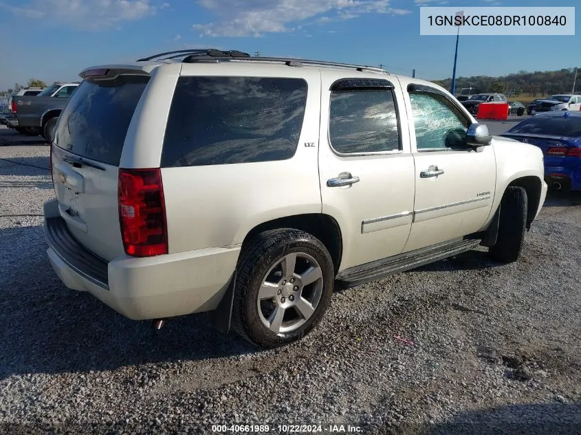 1GNSKCE08DR100840 2013 Chevrolet Tahoe Ltz