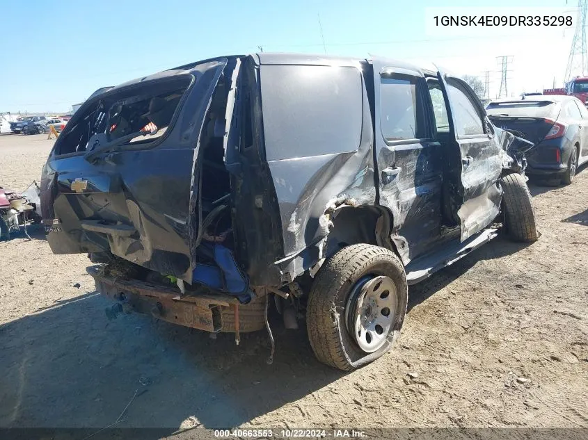 2013 Chevrolet Tahoe Commercial Fleet VIN: 1GNSK4E09DR335298 Lot: 40663553