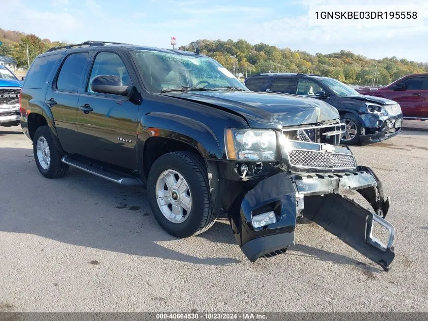 2013 Chevrolet Tahoe Lt VIN: 1GNSKBE03DR195558 Lot: 40664530