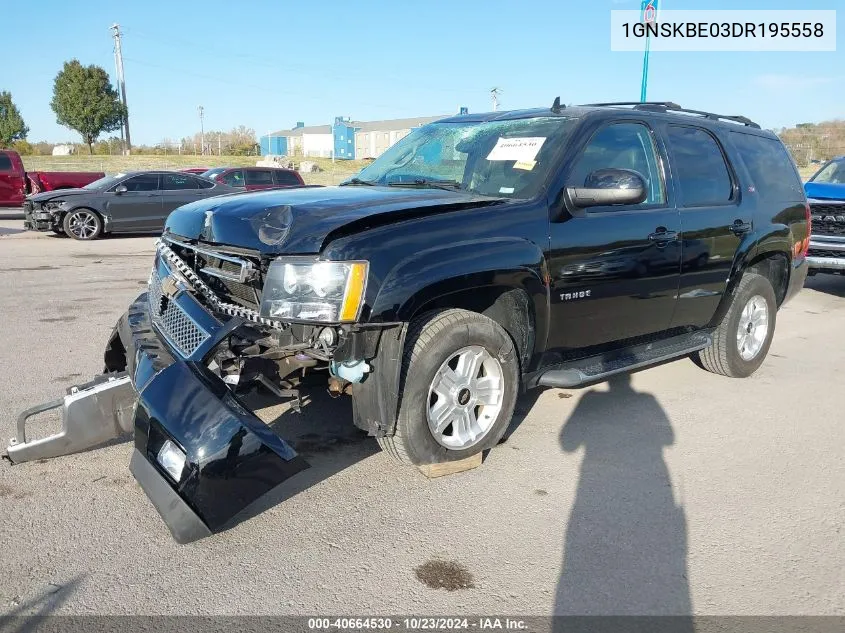 2013 Chevrolet Tahoe Lt VIN: 1GNSKBE03DR195558 Lot: 40664530