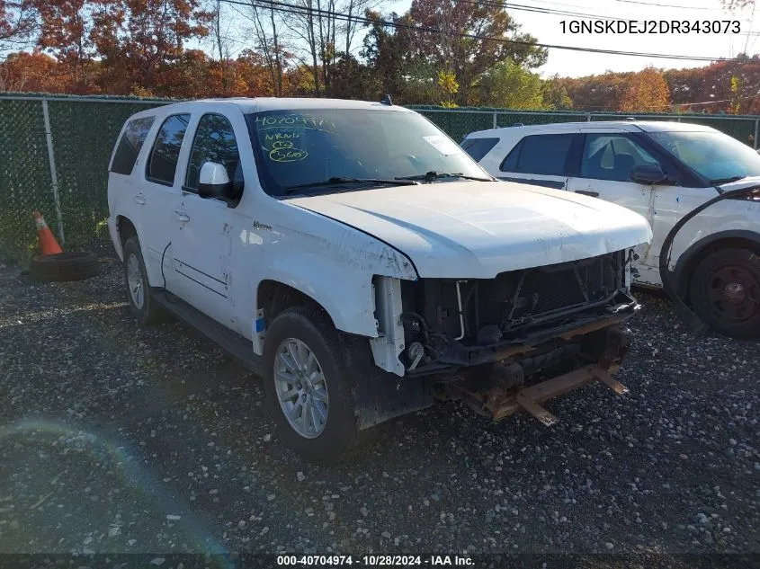 2013 Chevrolet Tahoe Hybrid VIN: 1GNSKDEJ2DR343073 Lot: 40704974