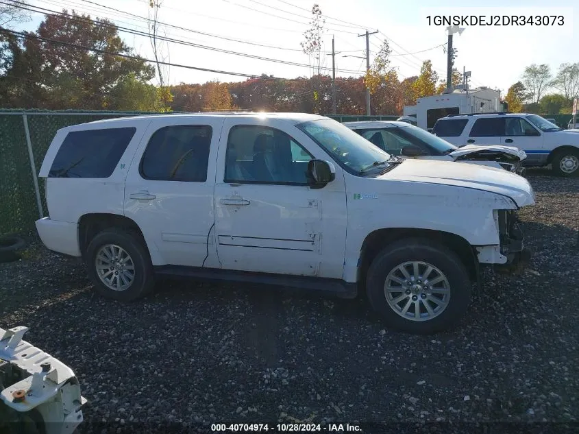 1GNSKDEJ2DR343073 2013 Chevrolet Tahoe Hybrid