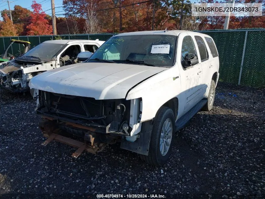 1GNSKDEJ2DR343073 2013 Chevrolet Tahoe Hybrid