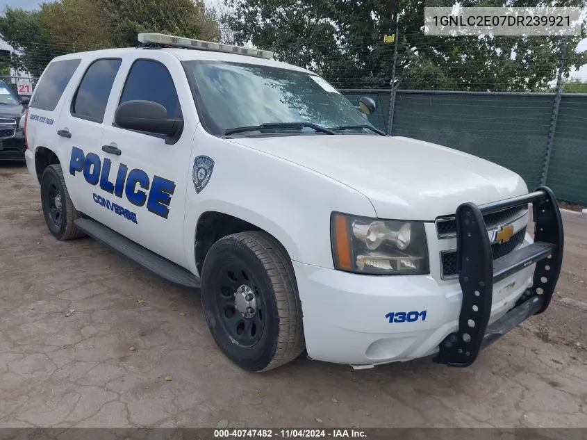 2013 Chevrolet Tahoe Police VIN: 1GNLC2E07DR239921 Lot: 40747482