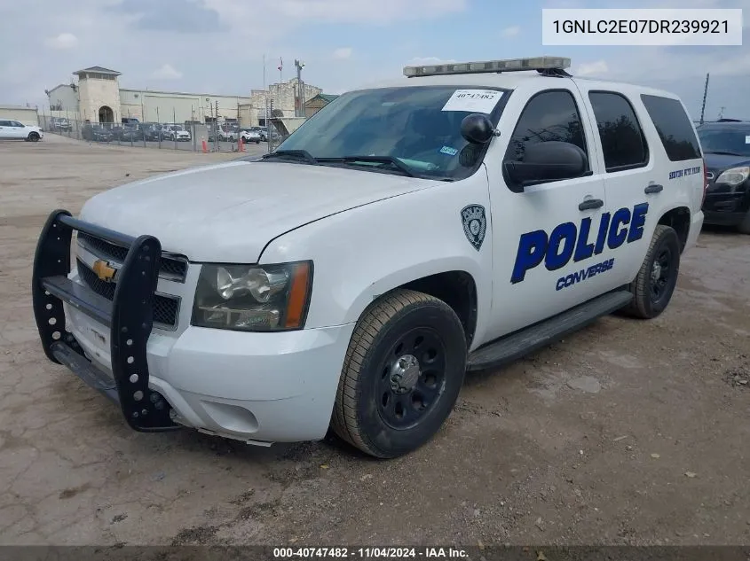 2013 Chevrolet Tahoe Police VIN: 1GNLC2E07DR239921 Lot: 40747482