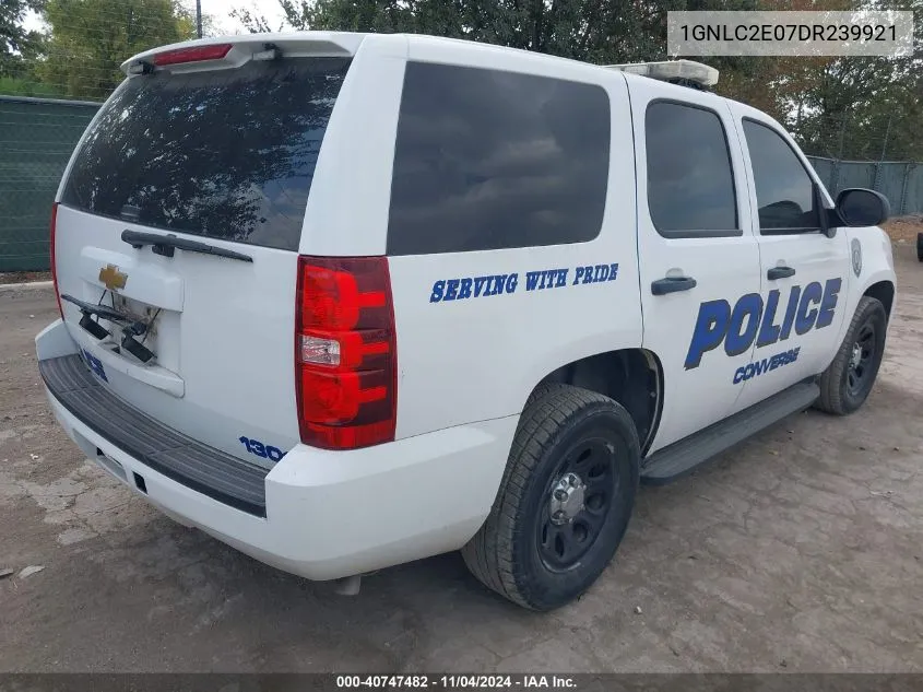 2013 Chevrolet Tahoe Police VIN: 1GNLC2E07DR239921 Lot: 40747482