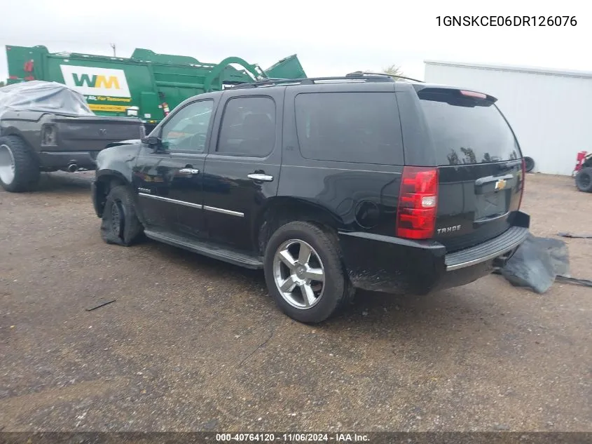 2013 Chevrolet Tahoe Ltz VIN: 1GNSKCE06DR126076 Lot: 40764120