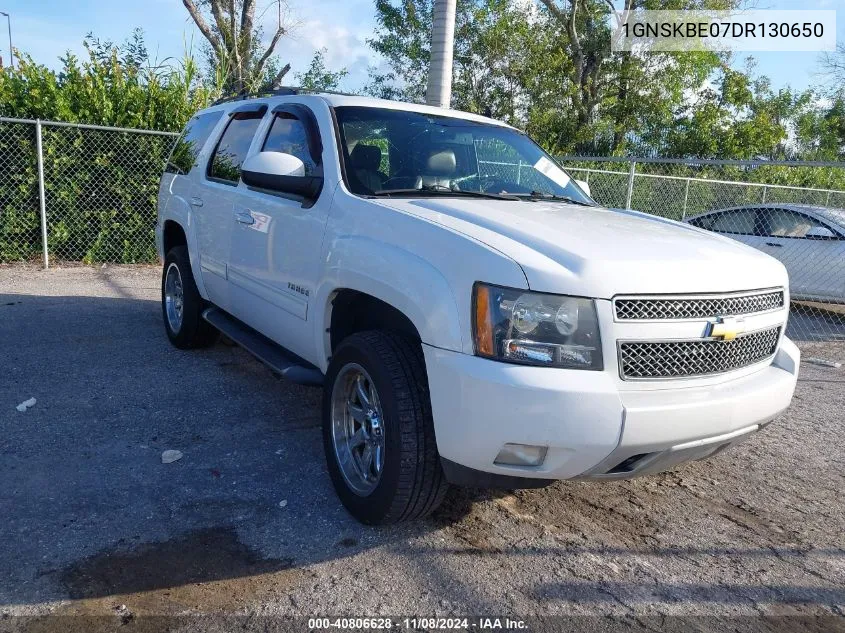 2013 Chevrolet Tahoe Lt VIN: 1GNSKBE07DR130650 Lot: 40806628