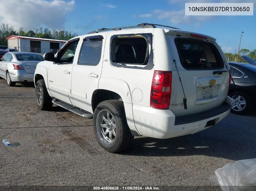 2013 Chevrolet Tahoe Lt VIN: 1GNSKBE07DR130650 Lot: 40806628