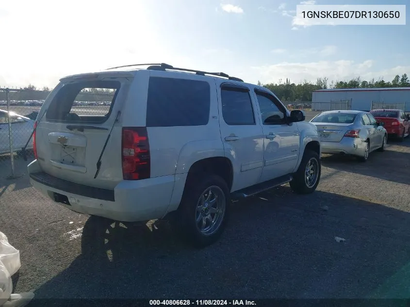 2013 Chevrolet Tahoe Lt VIN: 1GNSKBE07DR130650 Lot: 40806628