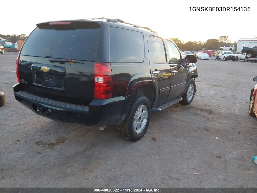 2013 Chevrolet Tahoe Lt VIN: 1GNSKBE03DR154136 Lot: 40820322