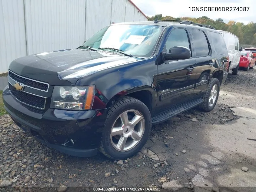 2013 Chevrolet Tahoe Lt VIN: 1GNSCBE06DR274087 Lot: 40828816