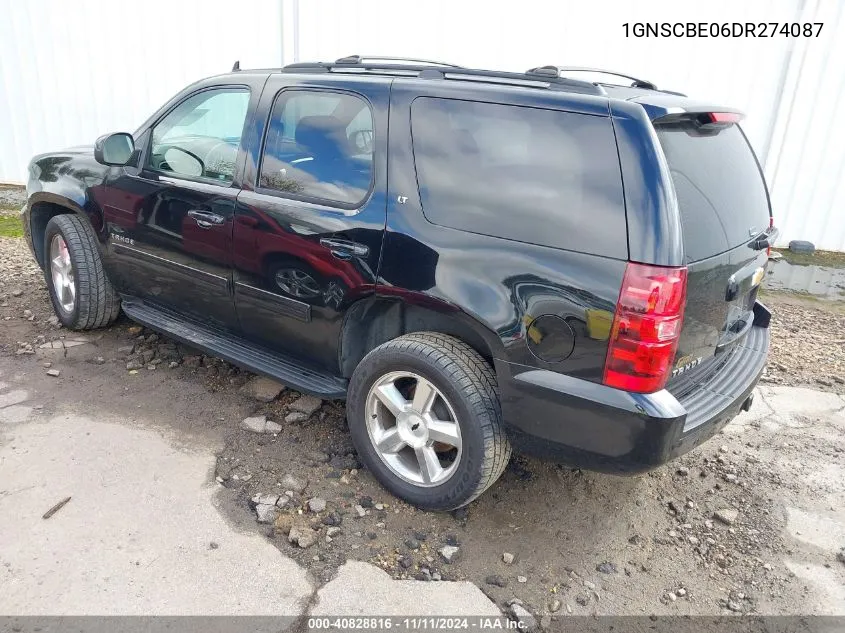 2013 Chevrolet Tahoe Lt VIN: 1GNSCBE06DR274087 Lot: 40828816