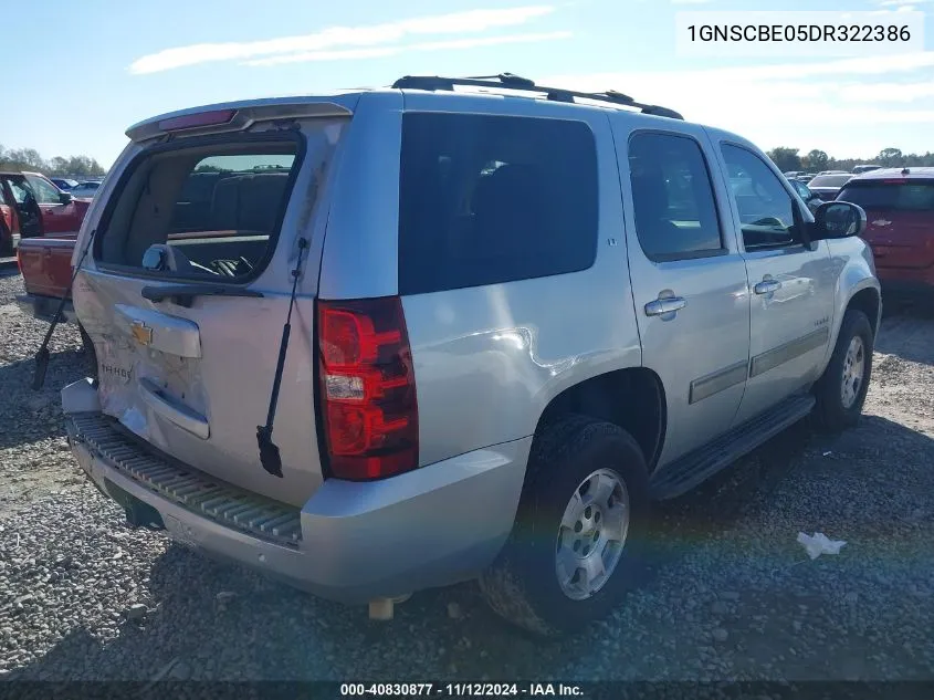 2013 Chevrolet Tahoe Lt VIN: 1GNSCBE05DR322386 Lot: 40830877