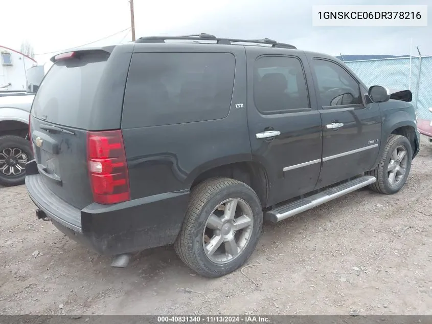 2013 Chevrolet Tahoe Ltz VIN: 1GNSKCE06DR378216 Lot: 40831340