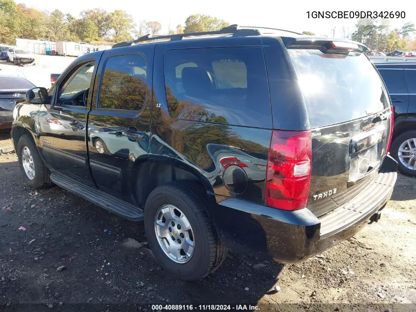 2013 Chevrolet Tahoe Lt VIN: 1GNSCBE09DR342690 Lot: 40889116