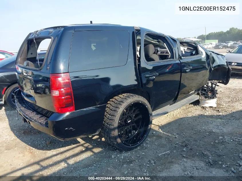 2014 Chevrolet Tahoe Commercial Fleet VIN: 1GNLC2E00ER152475 Lot: 40203444