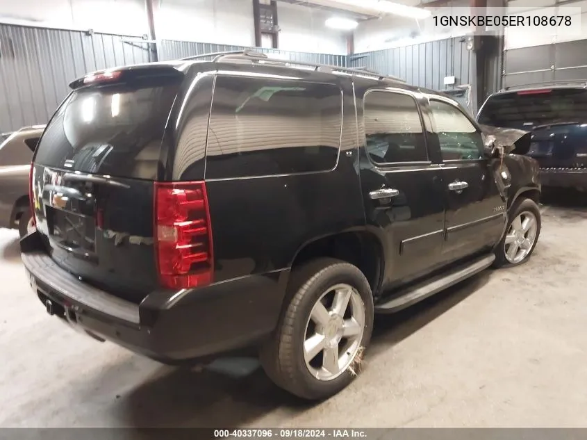 2014 Chevrolet Tahoe Lt VIN: 1GNSKBE05ER108678 Lot: 40337096