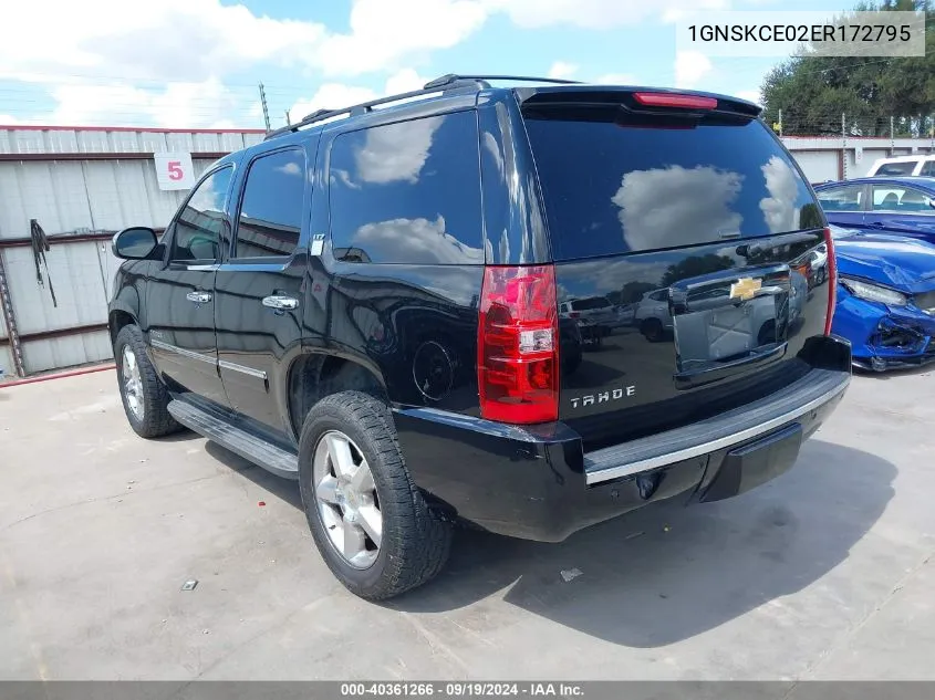 2014 Chevrolet Tahoe Ltz VIN: 1GNSKCE02ER172795 Lot: 40361266