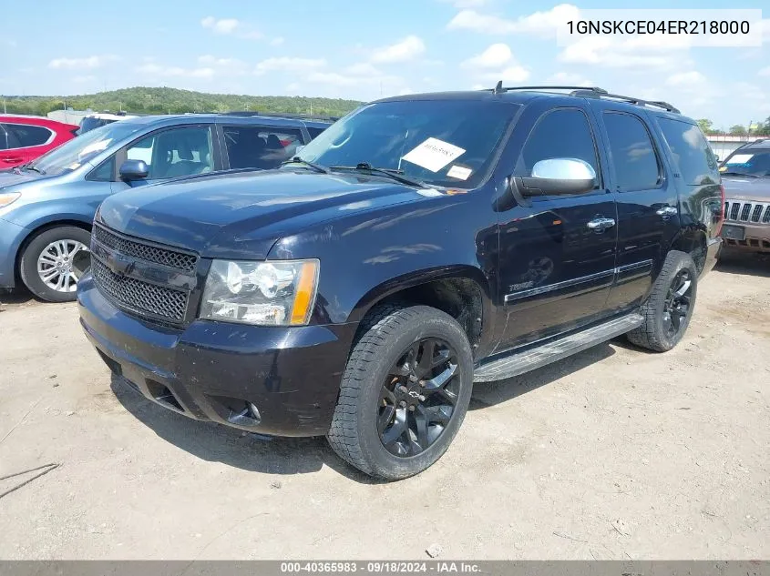 2014 Chevrolet Tahoe Ltz VIN: 1GNSKCE04ER218000 Lot: 40365983