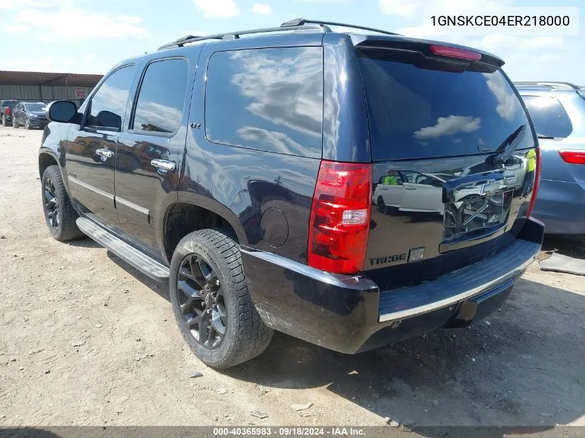 2014 Chevrolet Tahoe Ltz VIN: 1GNSKCE04ER218000 Lot: 40365983