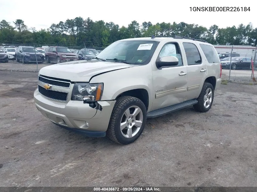 2014 Chevrolet Tahoe Lt VIN: 1GNSKBE00ER226184 Lot: 40436672