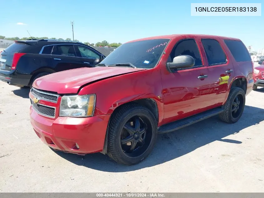 2014 Chevrolet Tahoe Commercial Fleet VIN: 1GNLC2E05ER183138 Lot: 40444921