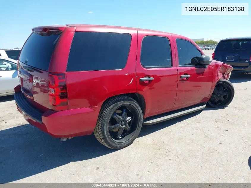 2014 Chevrolet Tahoe Commercial Fleet VIN: 1GNLC2E05ER183138 Lot: 40444921