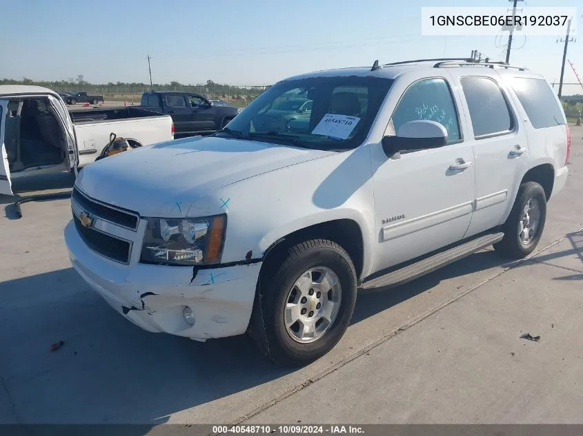 1GNSCBE06ER192037 2014 Chevrolet Tahoe C1500 Lt