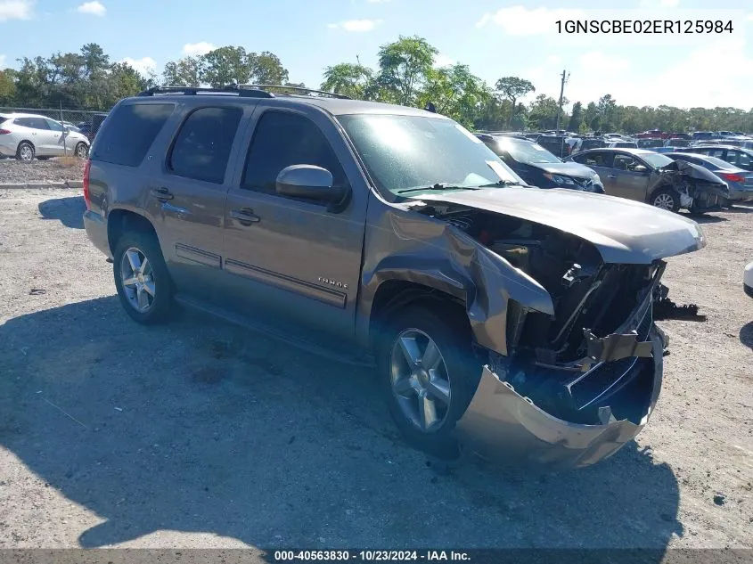 2014 Chevrolet Tahoe Lt VIN: 1GNSCBE02ER125984 Lot: 40563830