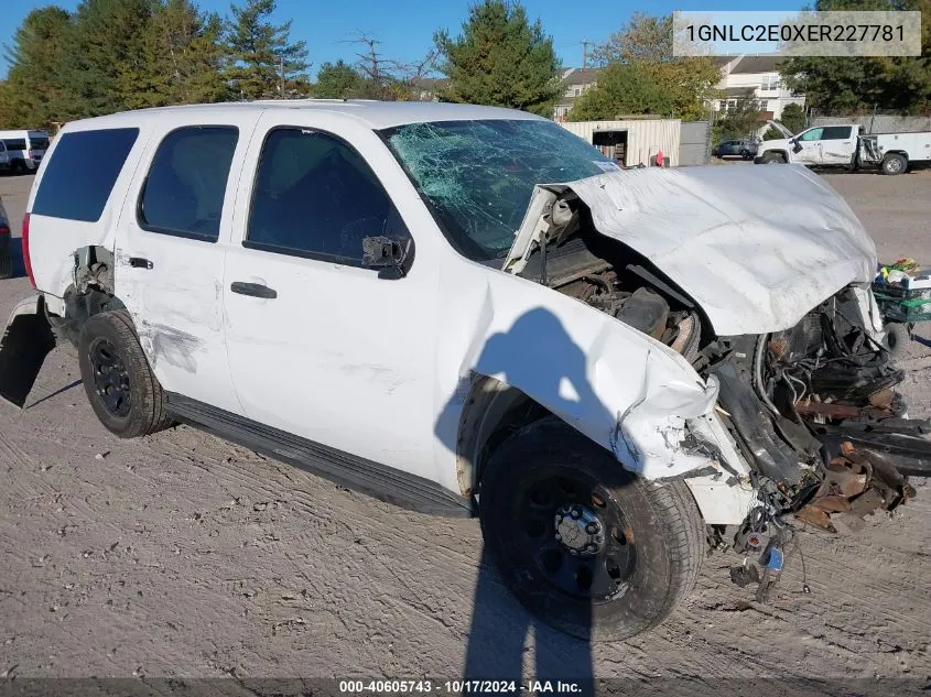 2014 Chevrolet Tahoe Police VIN: 1GNLC2E0XER227781 Lot: 40605743