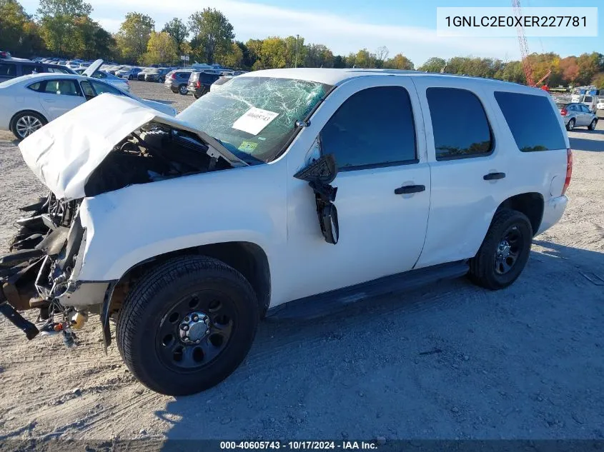 2014 Chevrolet Tahoe Police VIN: 1GNLC2E0XER227781 Lot: 40605743