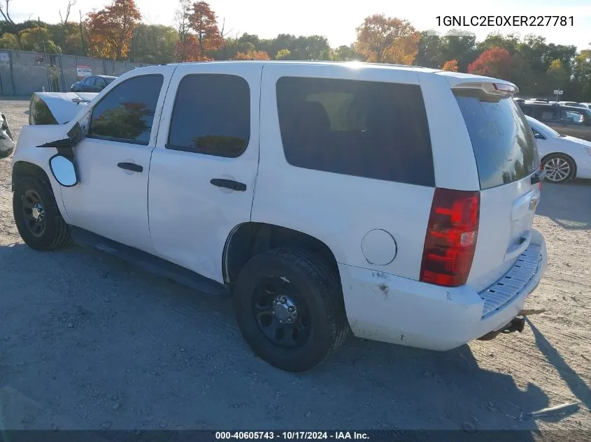 2014 Chevrolet Tahoe Police VIN: 1GNLC2E0XER227781 Lot: 40605743