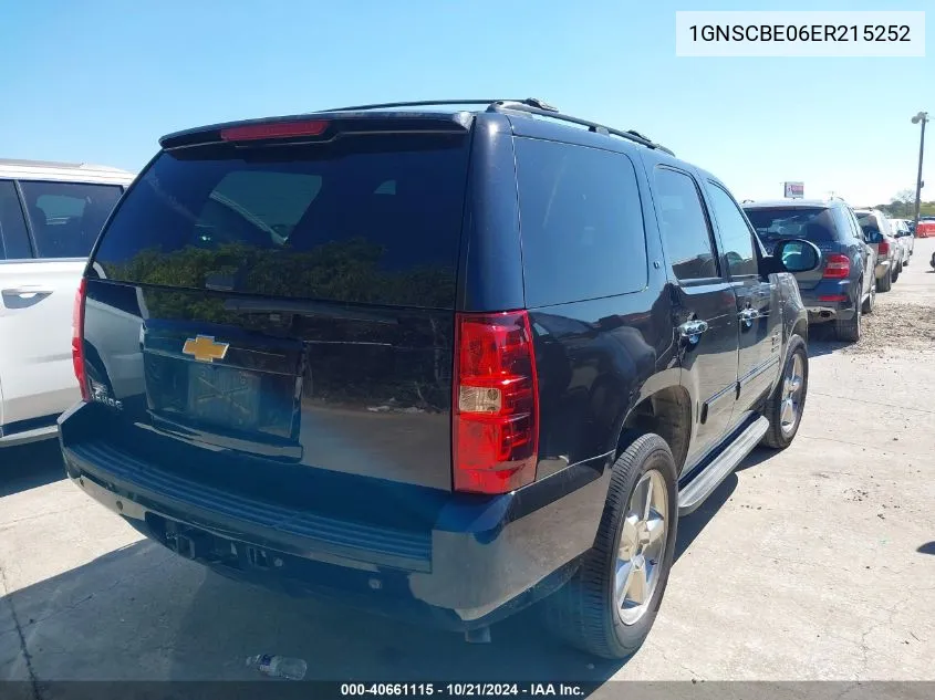 2014 Chevrolet Tahoe Lt VIN: 1GNSCBE06ER215252 Lot: 40661115