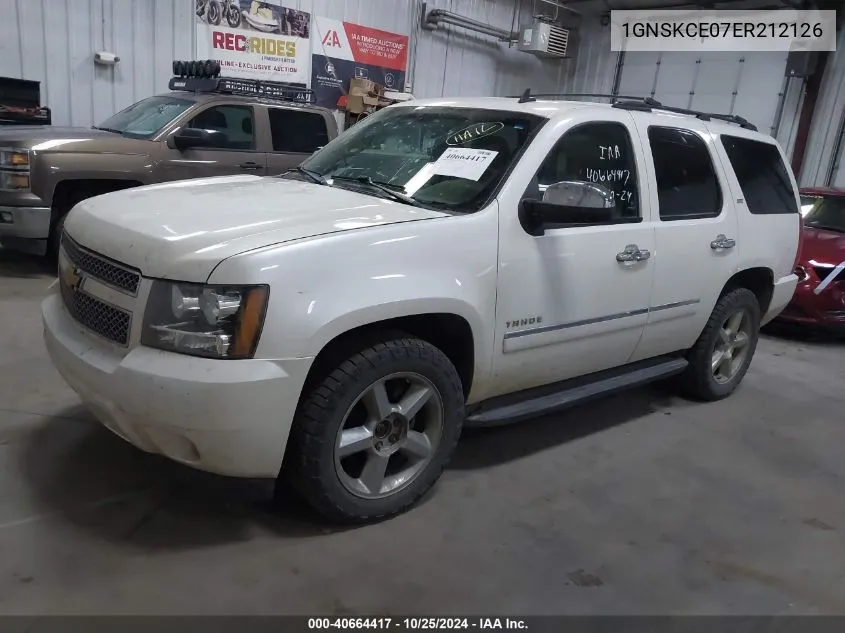 2014 Chevrolet Tahoe Ltz VIN: 1GNSKCE07ER212126 Lot: 40664417