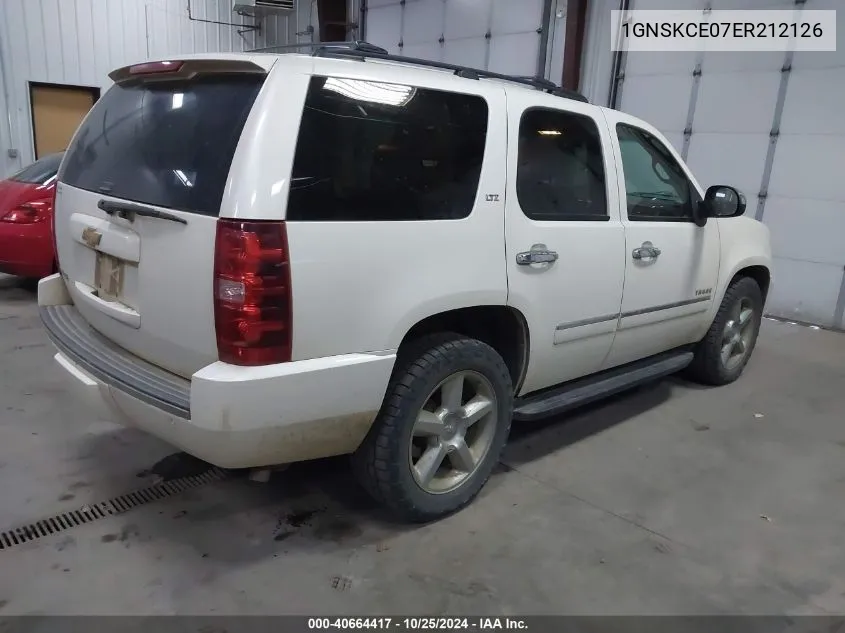 2014 Chevrolet Tahoe Ltz VIN: 1GNSKCE07ER212126 Lot: 40664417