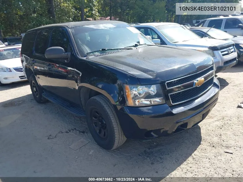 2014 Chevrolet Tahoe Commercial Fleet VIN: 1GNSK4E03ER102101 Lot: 40673662