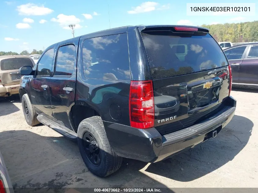 2014 Chevrolet Tahoe Commercial Fleet VIN: 1GNSK4E03ER102101 Lot: 40673662