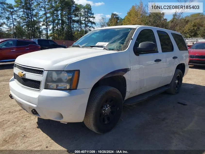 2014 Chevrolet Tahoe Commercial Fleet VIN: 1GNLC2E08ER185403 Lot: 40711309