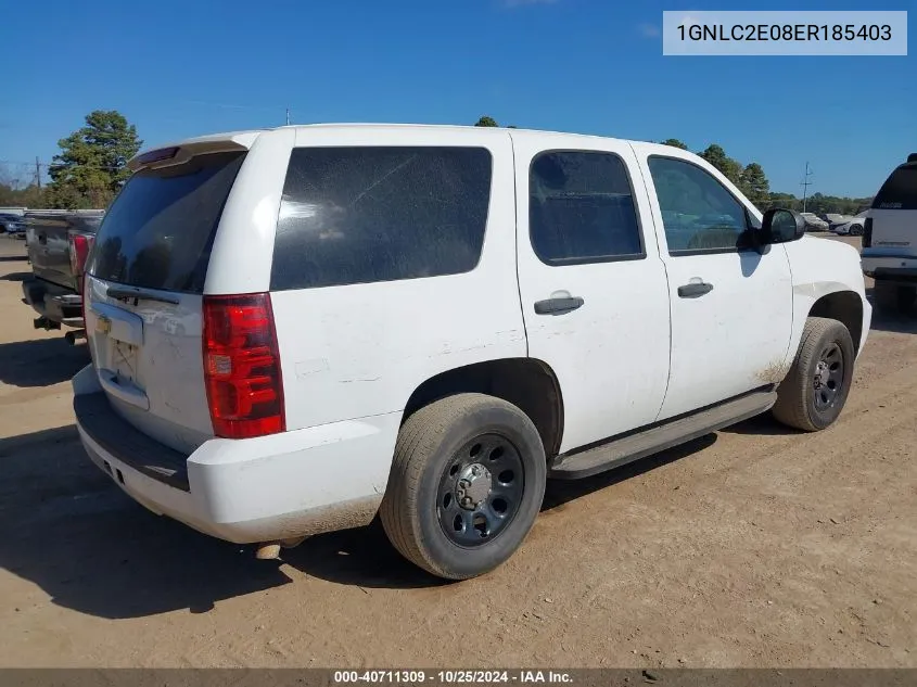 2014 Chevrolet Tahoe Commercial Fleet VIN: 1GNLC2E08ER185403 Lot: 40711309