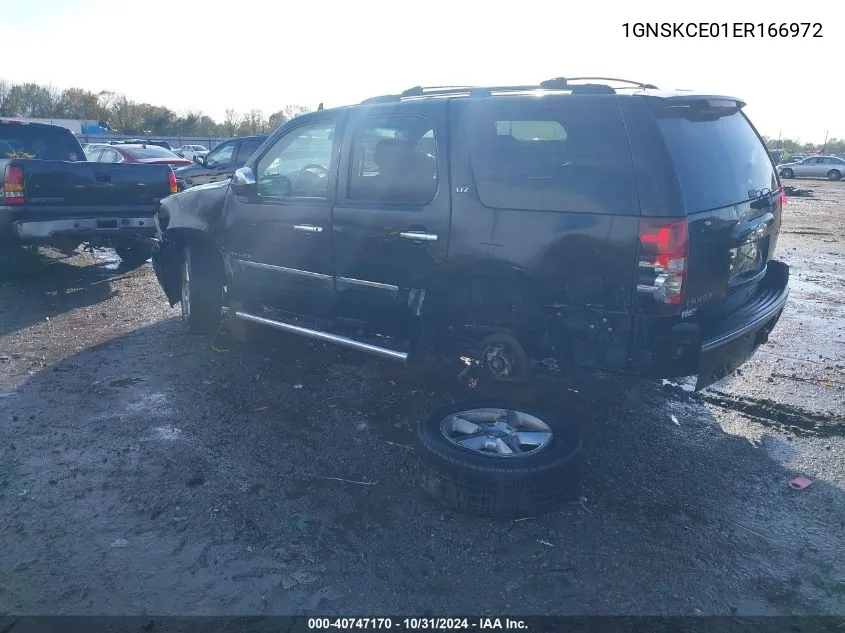 2014 Chevrolet Tahoe Ltz VIN: 1GNSKCE01ER166972 Lot: 40747170