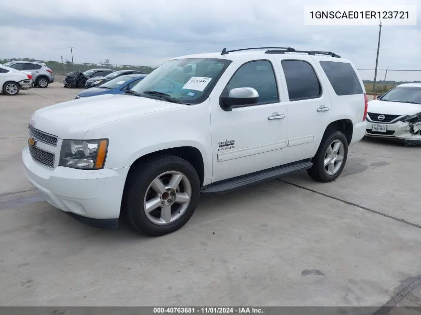 2014 Chevrolet Tahoe Ls VIN: 1GNSCAE01ER123721 Lot: 40763681