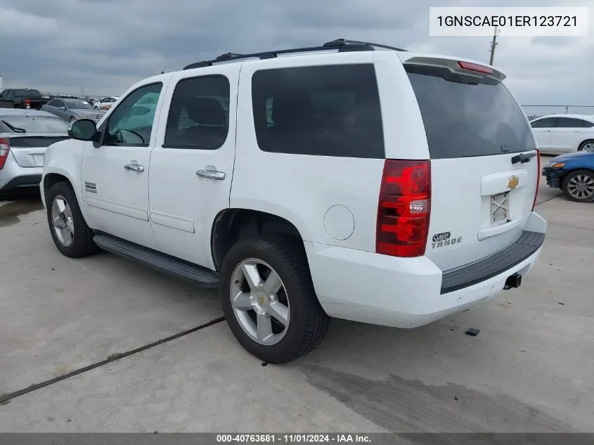 2014 Chevrolet Tahoe Ls VIN: 1GNSCAE01ER123721 Lot: 40763681